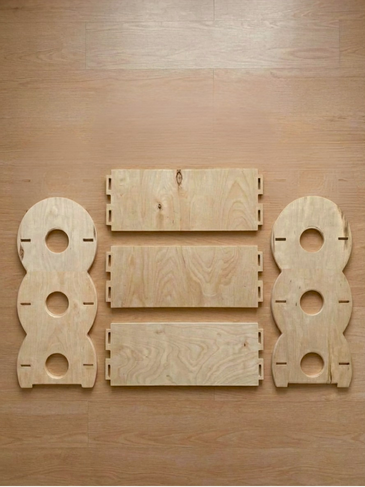 Обувница в прихожую с полками деревянная открытая - фото товара