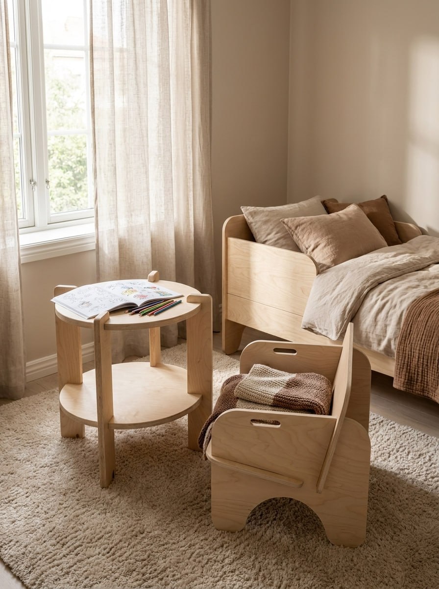 Стол журнальный круглый двухъярусный 70 см - фото товара