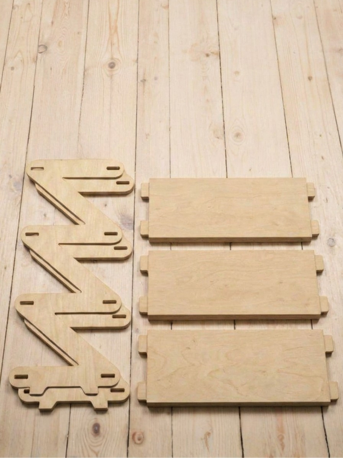 Обувница 2 яруса в прихожую с полками деревянная открытая - фото товара