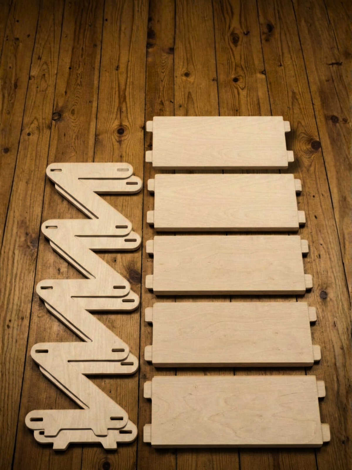 Обувница в прихожую с полками деревянная открытая - фото товара