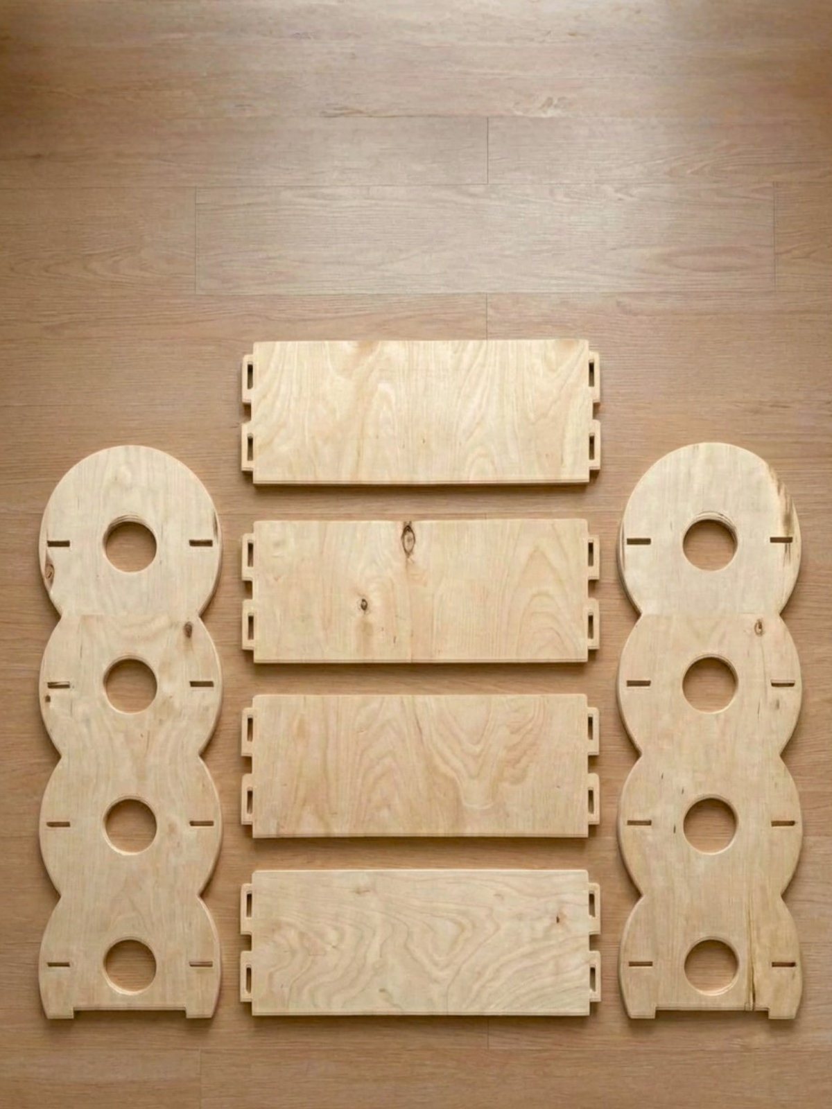 Обувница в прихожую с полками деревянная открытая - фото товара